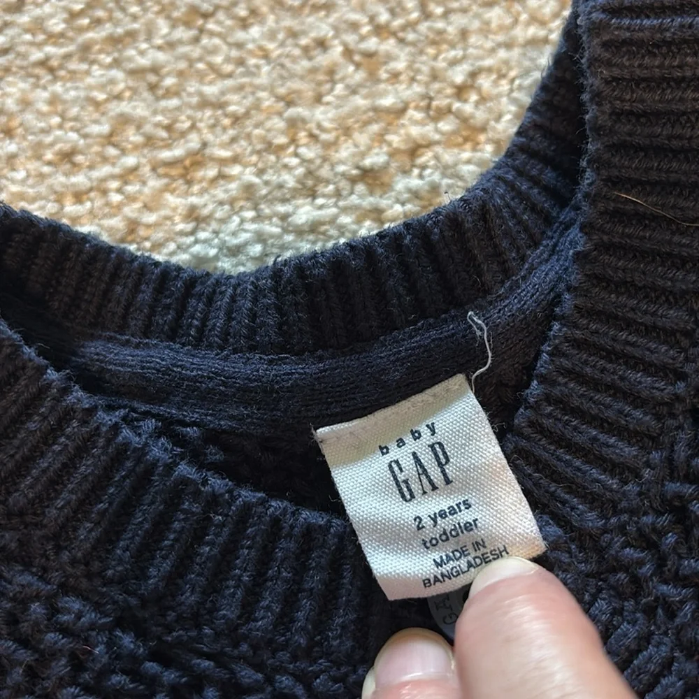 GAP Kids Navy Ruffle Cardigan